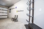 Storage in a heated garage for all of your ski equipment along with your vehicle